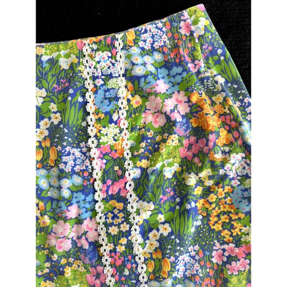 Vintage 80s Sandpiper Classics Pastel Cottagecore Floral Skirt size Womens 16 - Picture 4 of 10